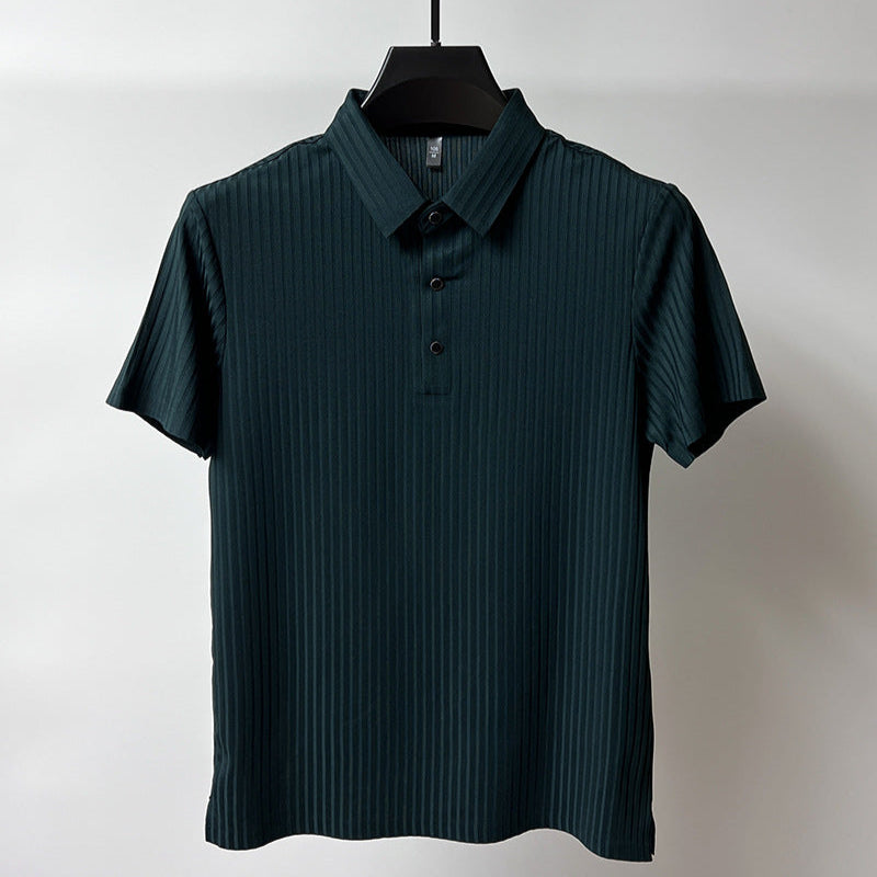 Harrison | Men’s Vertical Stripe Performance Golf &amp; Resort Polo