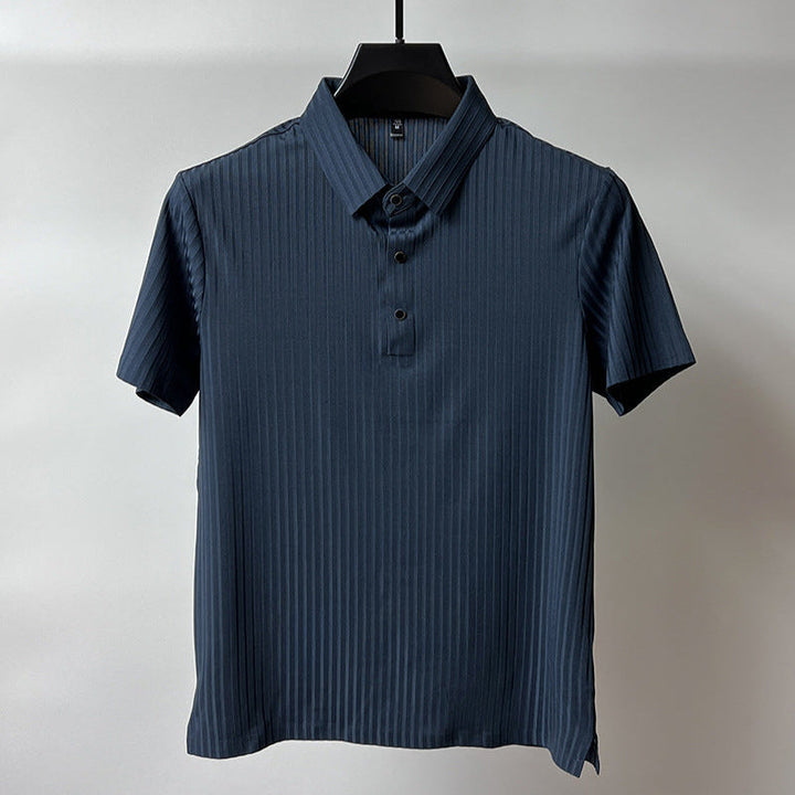 Harrison | Men’s Vertical Stripe Performance Golf &amp; Resort Polo