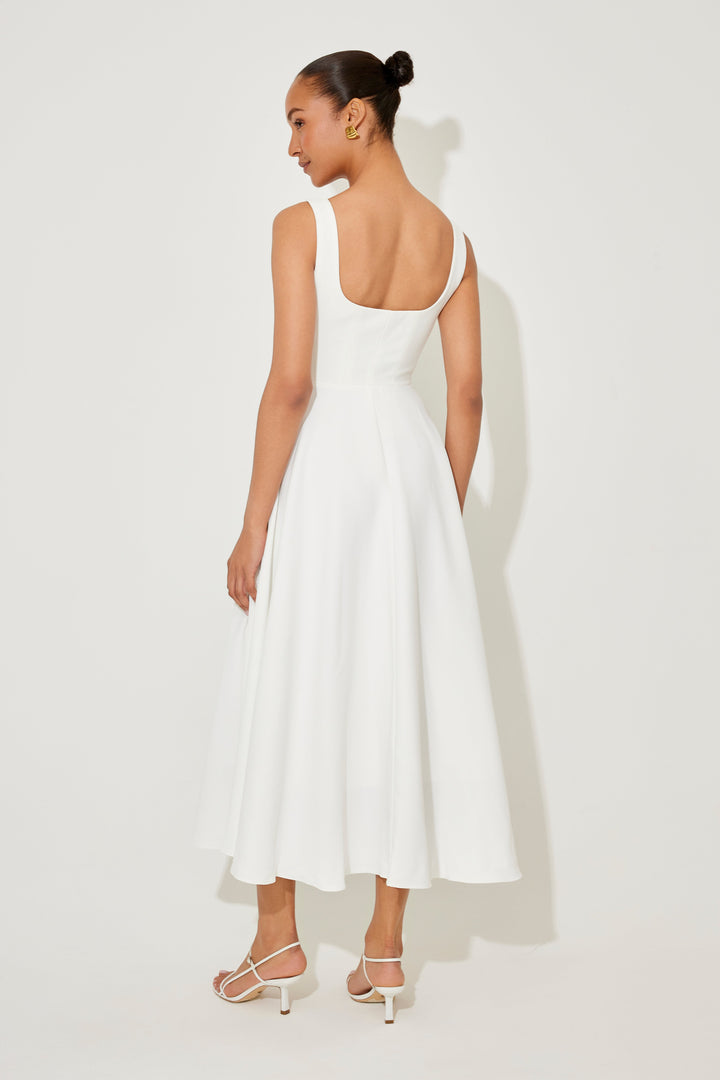 Celina | Elegant Square Neck Midi Dress