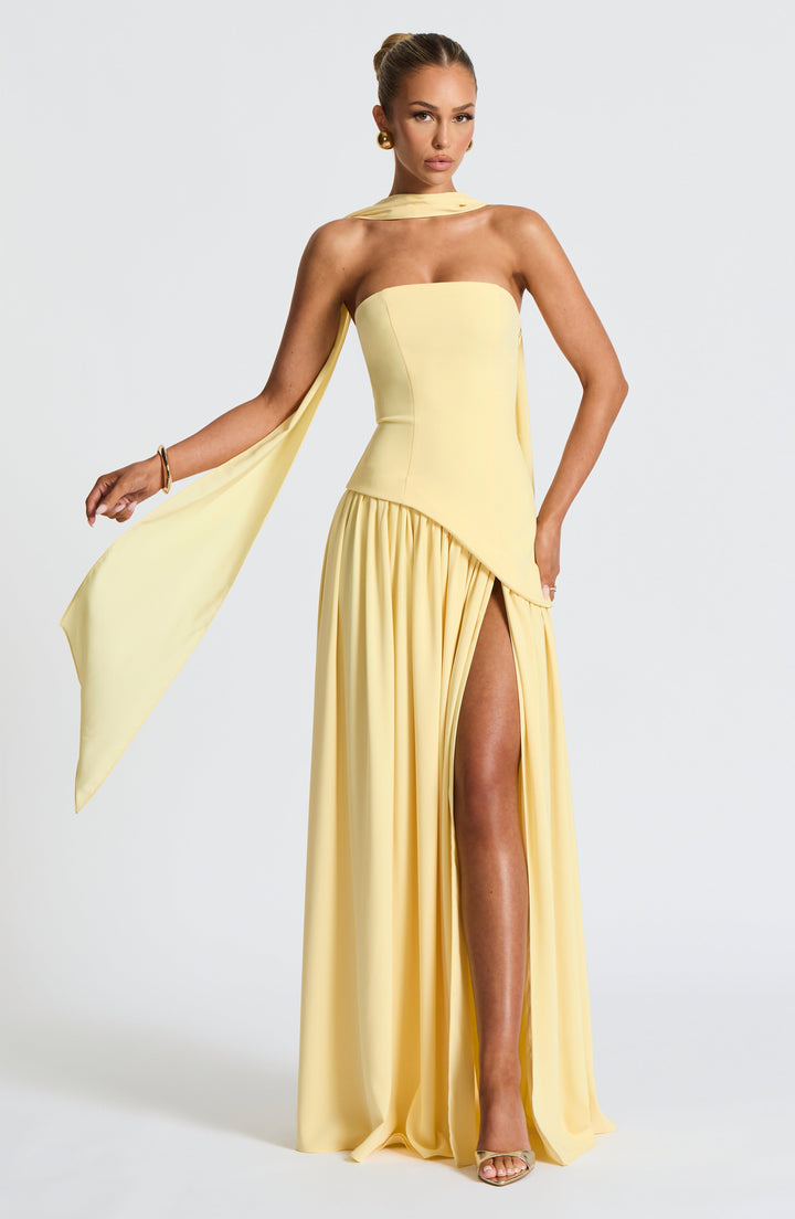 Clara | Women Wedding Guest High Slit Maxi Dress