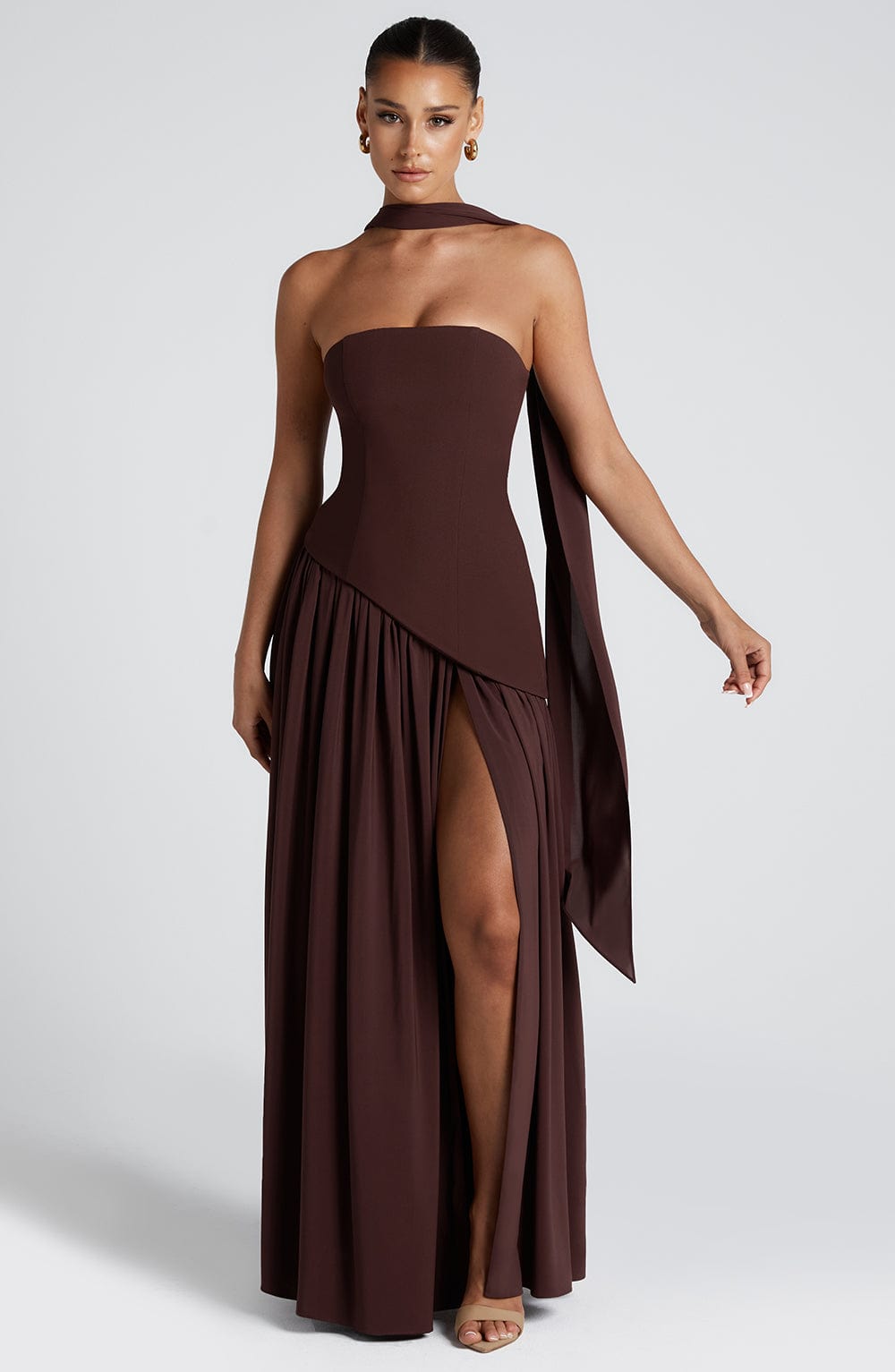 Clara | Women Wedding Guest High Slit Maxi Dress