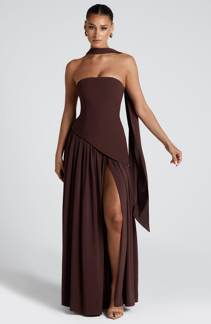 Clara | Women Wedding Guest High Slit Maxi Dress