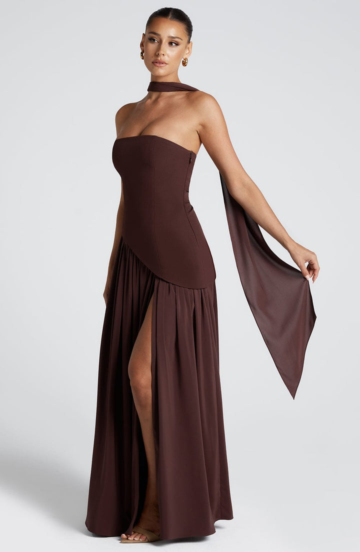 Clara | Women Wedding Guest High Slit Maxi Dress