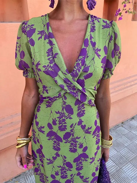 Camila | Chic Floral Midi Dress