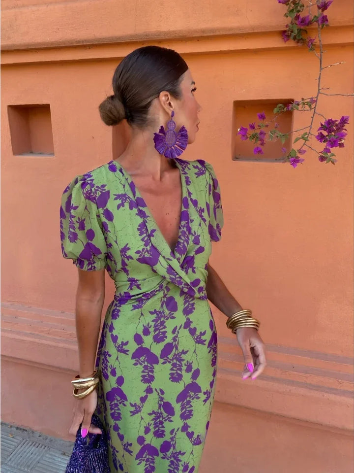 Camila | Chic Floral Midi Dress