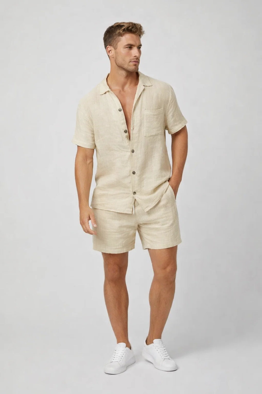 Enzo | Men’s Cuban Collar Short-Sleeve Resort Cabana Set