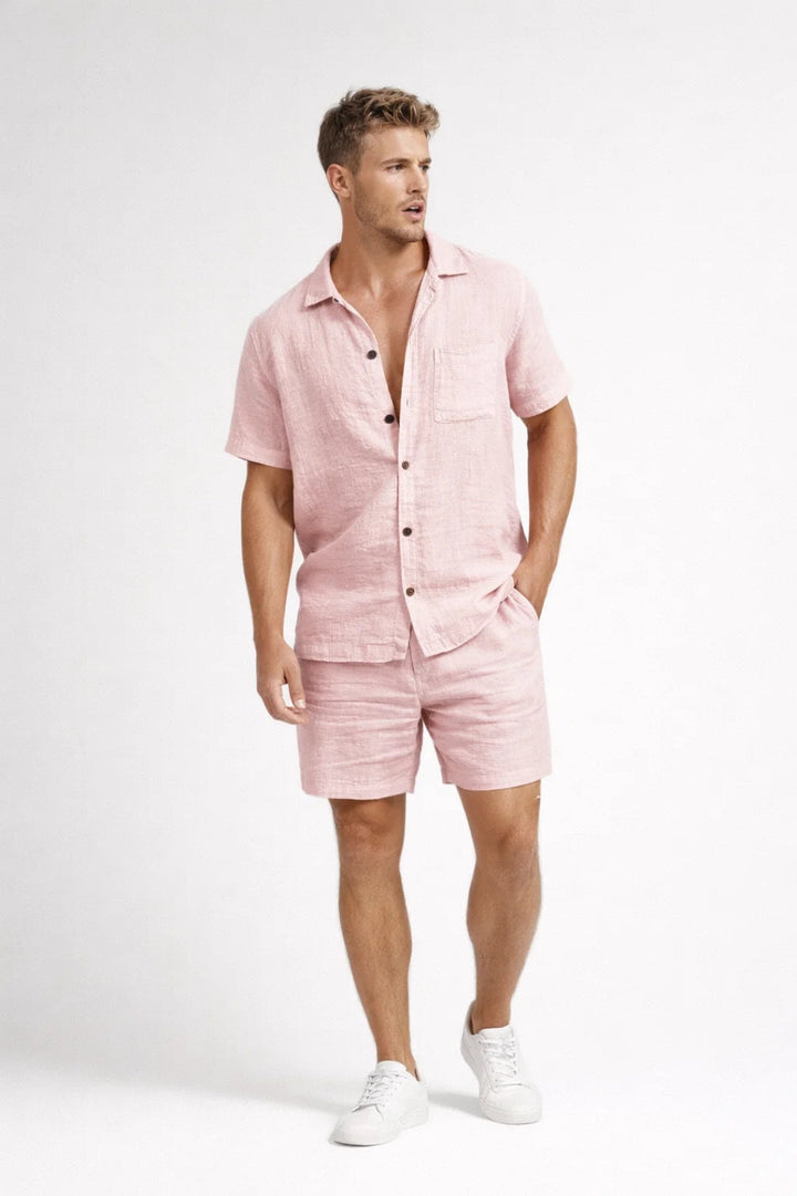 Enzo | Men’s Cuban Collar Short-Sleeve Resort Cabana Set
