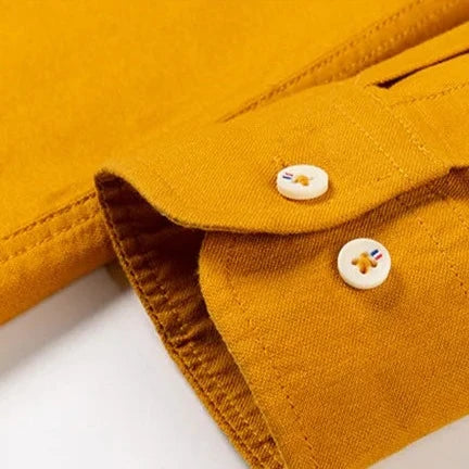 Renzo | Men’s Minimalist Mandarin Collar Cotton Shirt