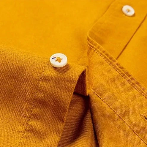Renzo | Men’s Minimalist Mandarin Collar Cotton Shirt
