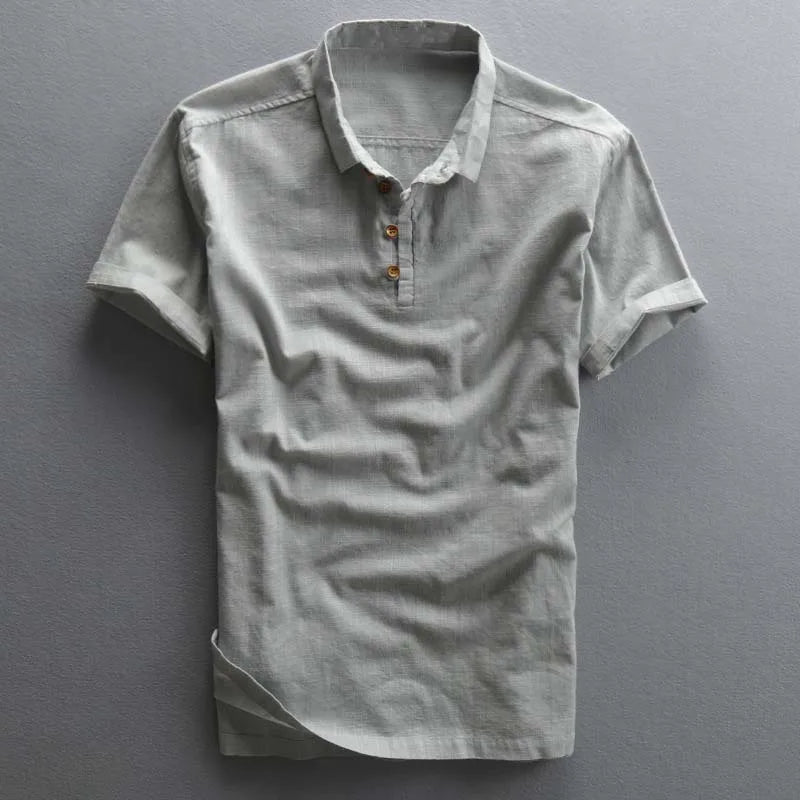 Rafael | Men’s Linen-Cotton Blend Smart-Casual Polo Shirt