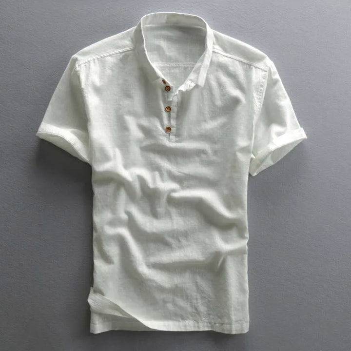 Rafael | Men’s Linen-Cotton Blend Smart-Casual Polo Shirt