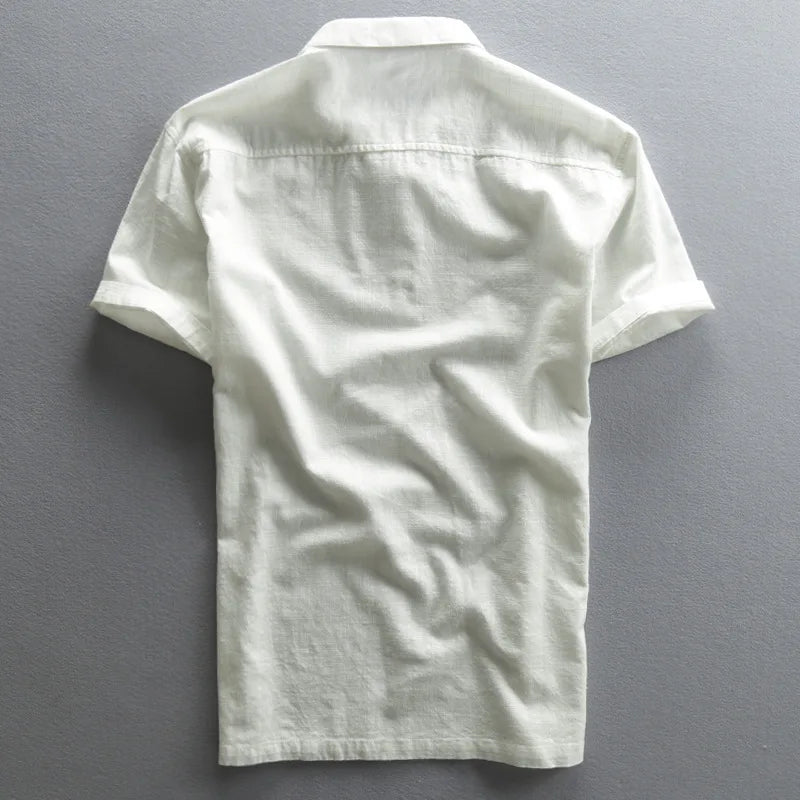 Rafael | Men’s Linen-Cotton Blend Smart-Casual Polo Shirt