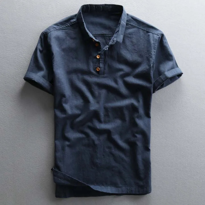 Rafael | Men’s Linen-Cotton Blend Smart-Casual Polo Shirt