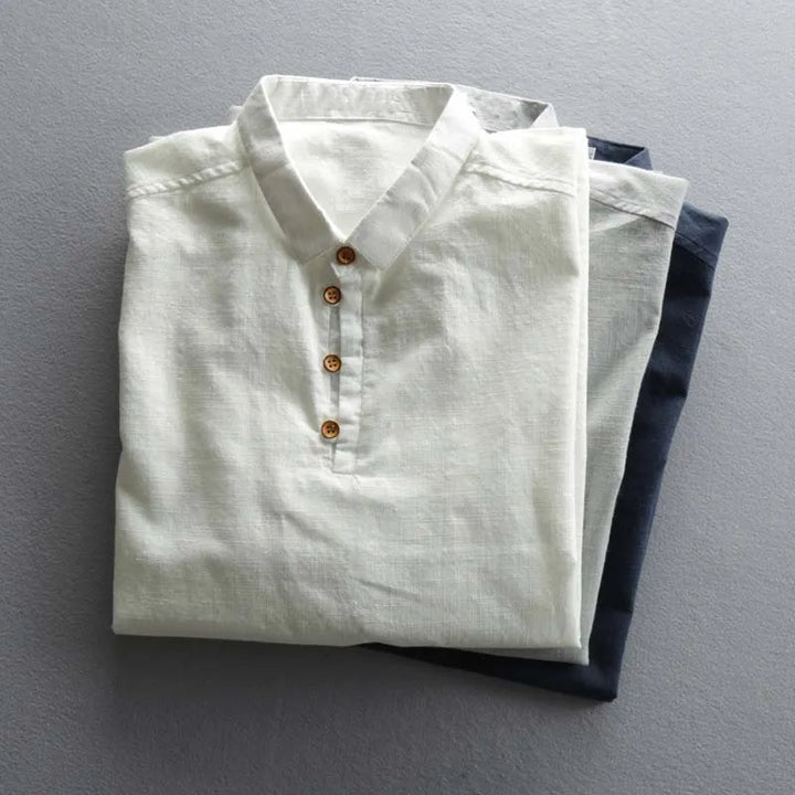Rafael | Men’s Linen-Cotton Blend Smart-Casual Polo Shirt