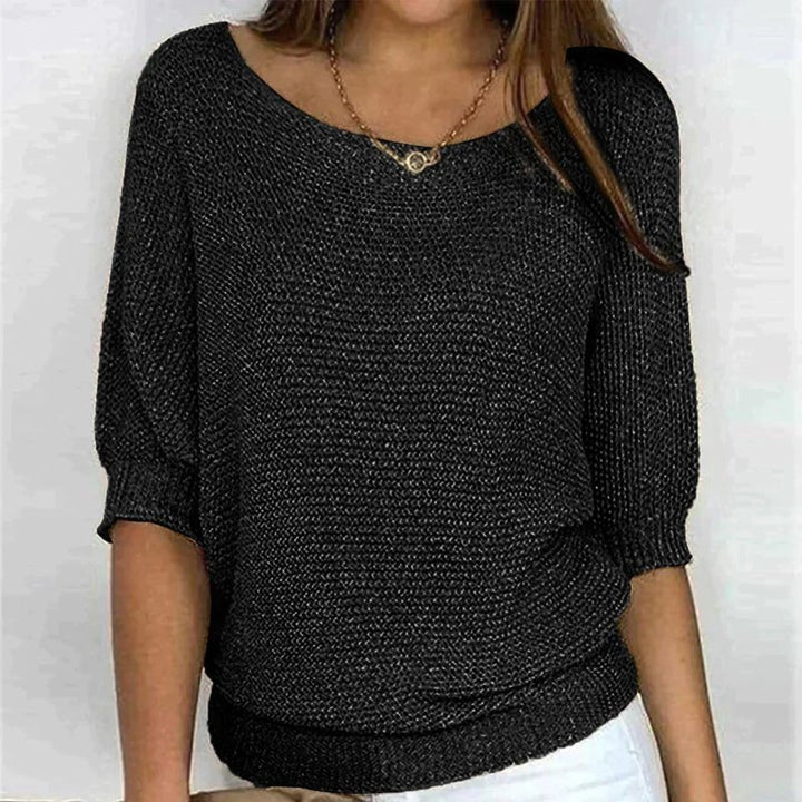 Ceryn | Relaxed Knit Shimmer Blouse