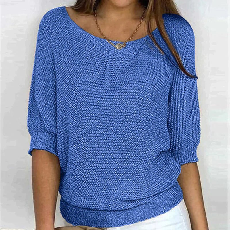 Ceryn | Relaxed Knit Shimmer Blouse