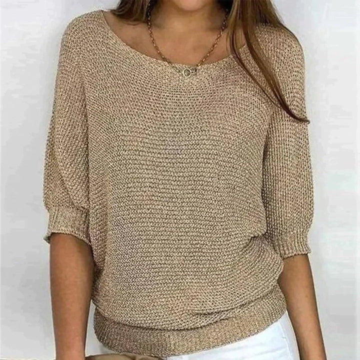 Ceryn | Relaxed Knit Shimmer Blouse