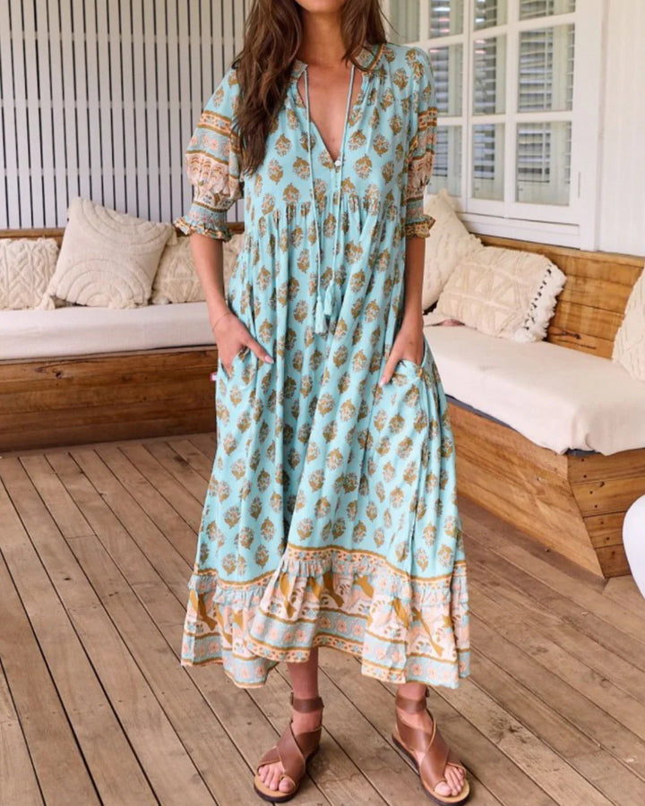 Sorelia | Flowing Boho Maxi Dress