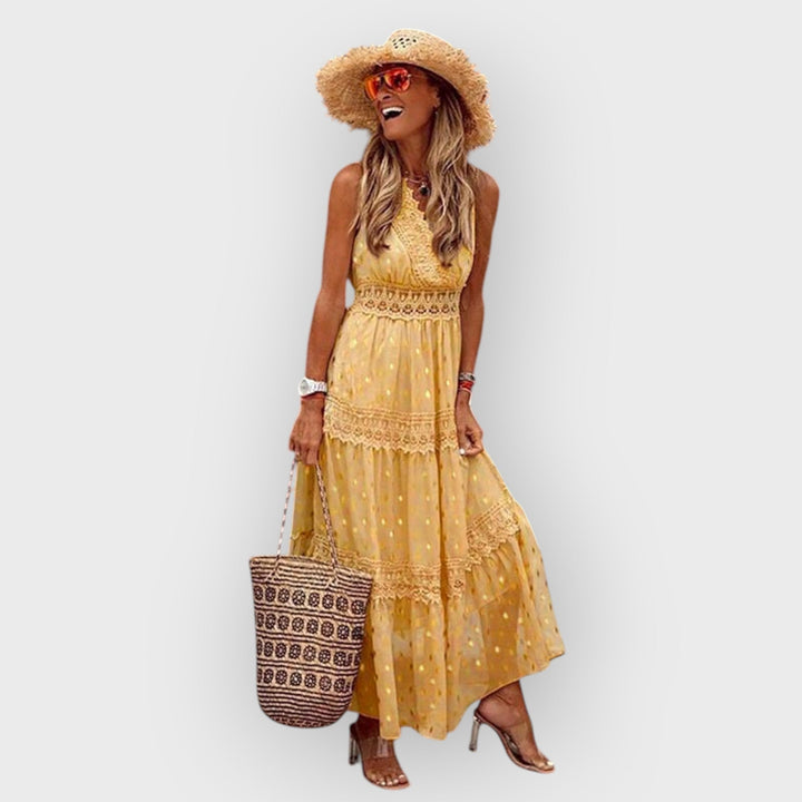 Solara | Boho Lace Maxi Dress