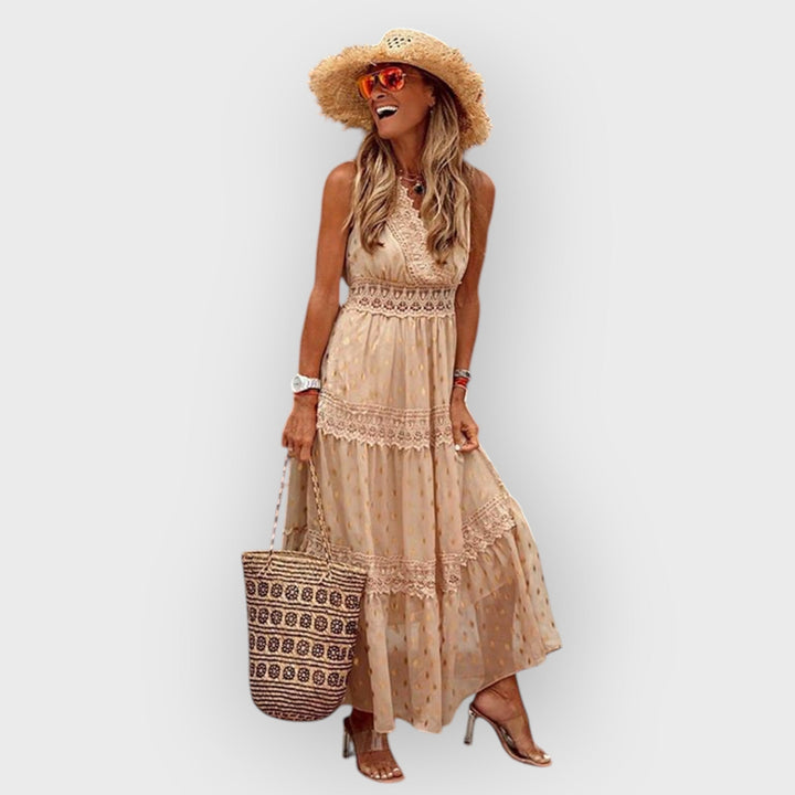 Solara | Boho Lace Maxi Dress