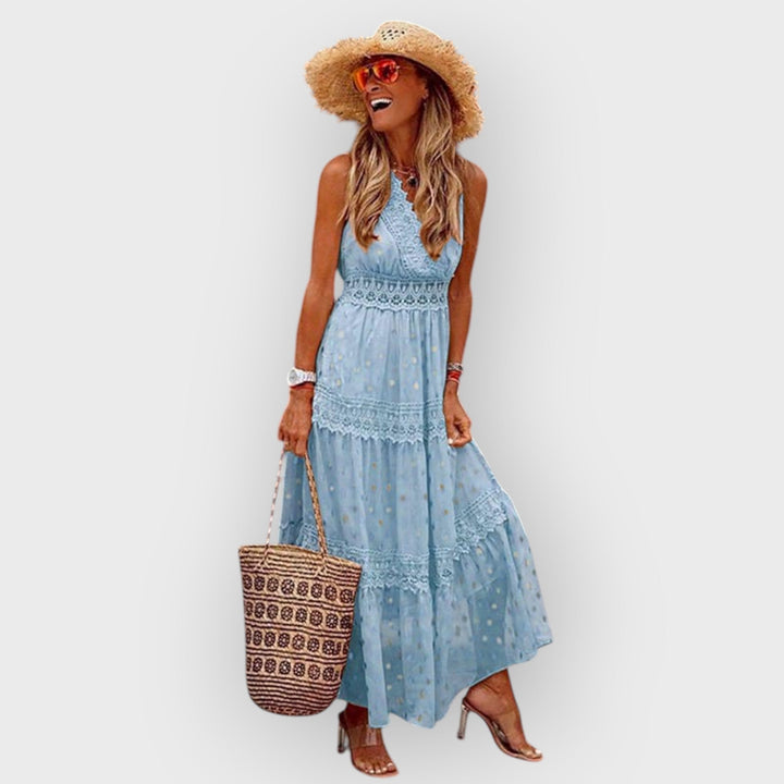Solara | Boho Lace Maxi Dress