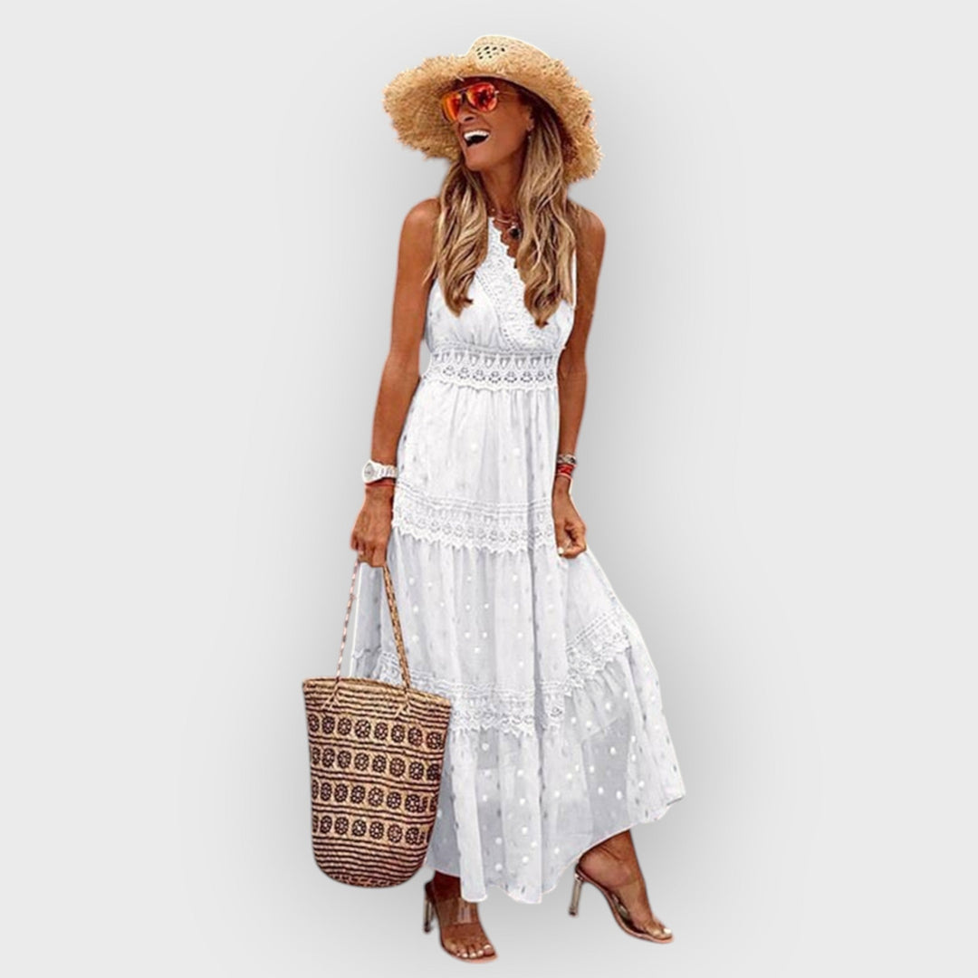 Solara | Boho Lace Maxi Dress