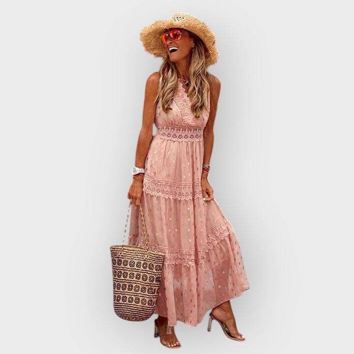 Solara | Boho Lace Maxi Dress