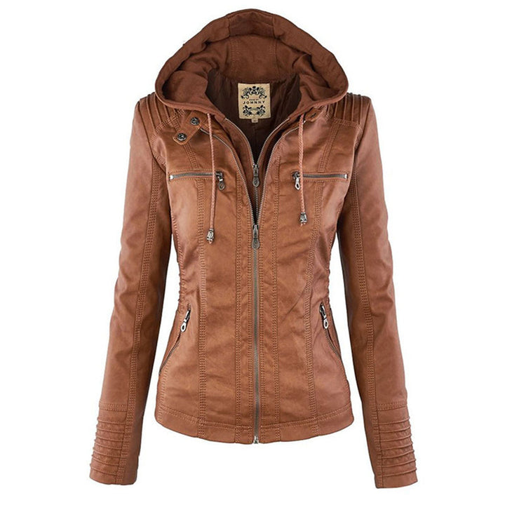 Women’s Hooded Moto-Style Jacket