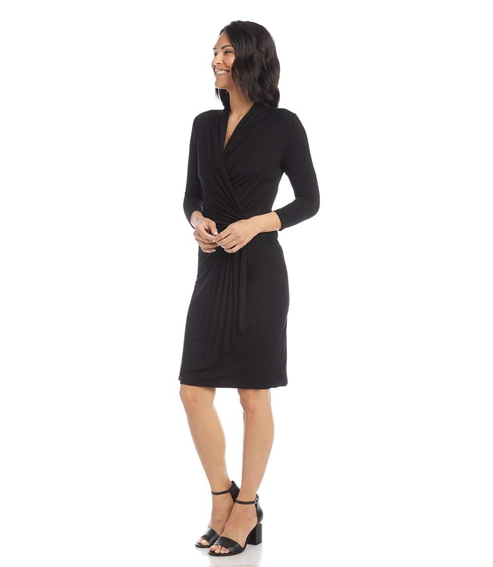 Avelisse | Women’s 3/4 Sleeve Wrap Midi Dress