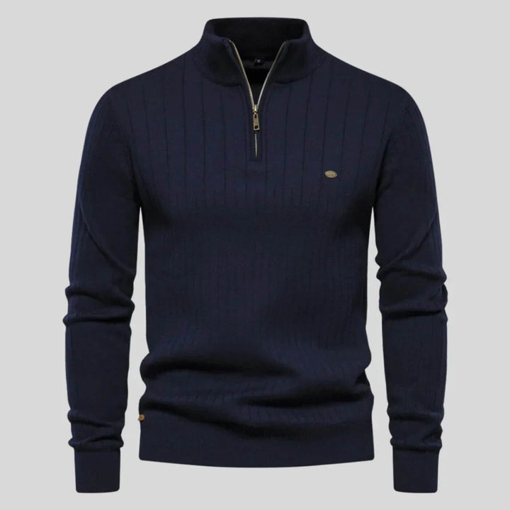 Alaric | Quarter-Zip Ribbed Sweater