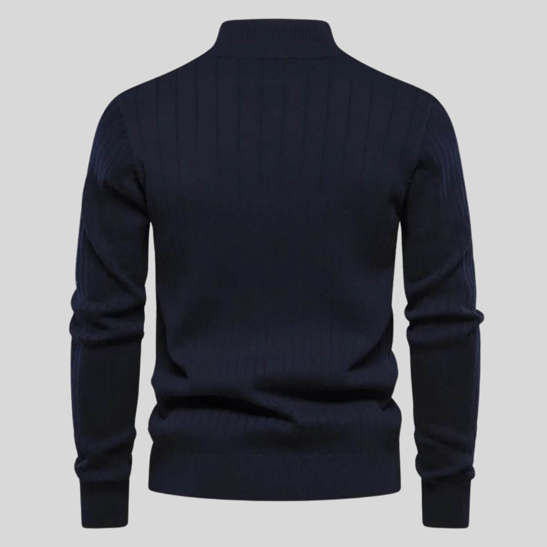 Alaric | Quarter-Zip Ribbed Sweater