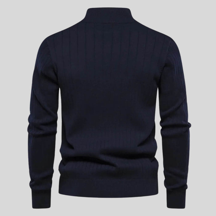 Alaric | Quarter-Zip Ribbed Sweater