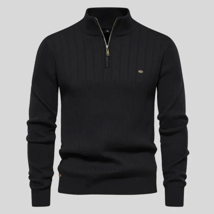 Alaric | Quarter-Zip Ribbed Sweater