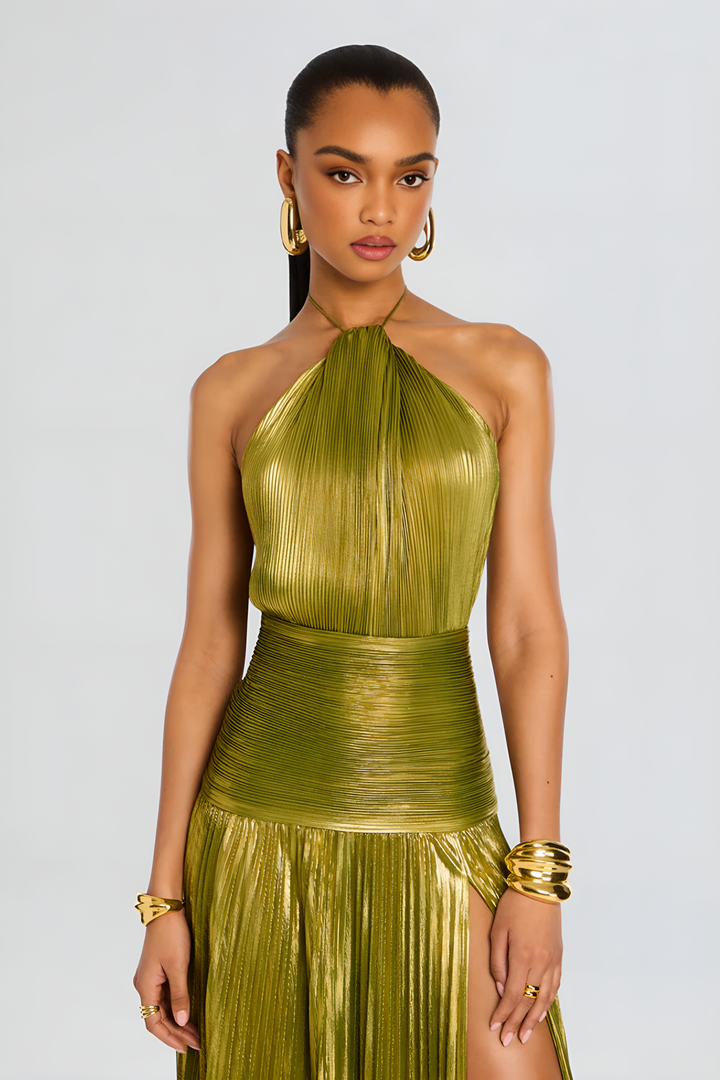 Valoria | Women’s Pleated Maxi Wedding Guest Dress