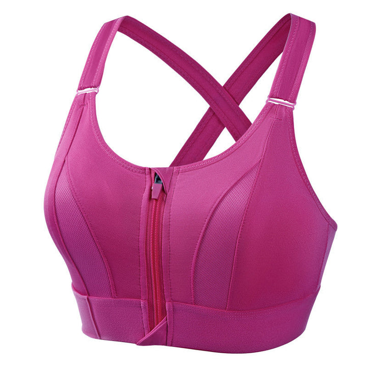 Lena | Supportive Zip Front Sports Bra