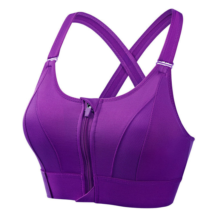 Lena | Supportive Zip Front Sports Bra