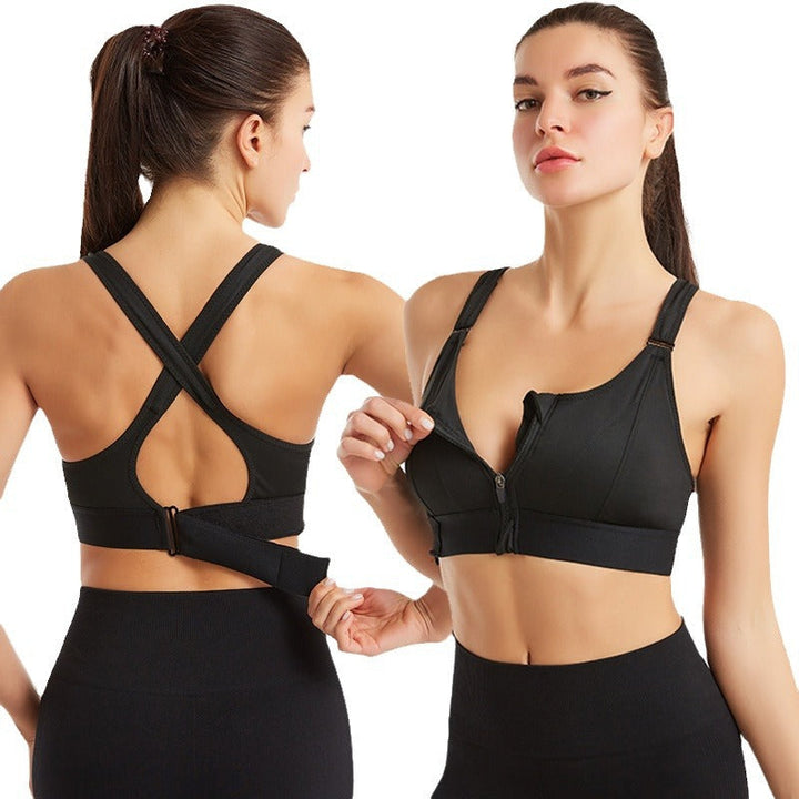 Lena | Supportive Zip Front Sports Bra