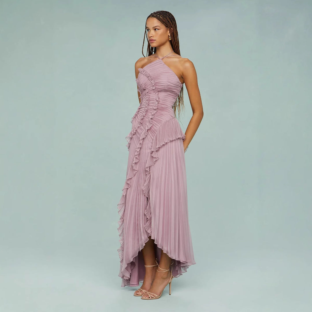 Celestia | Elegant Pleated Evening Dress