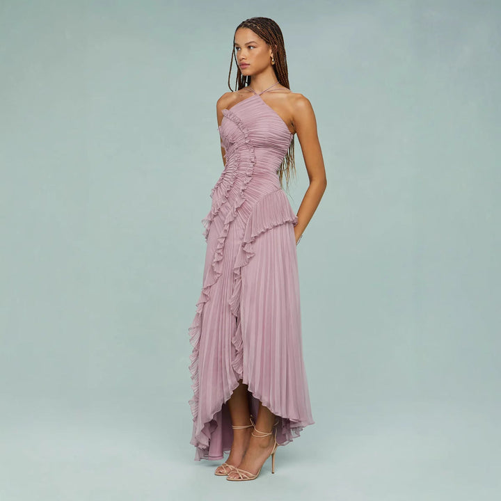 Celestia | Elegant Pleated Evening Dress