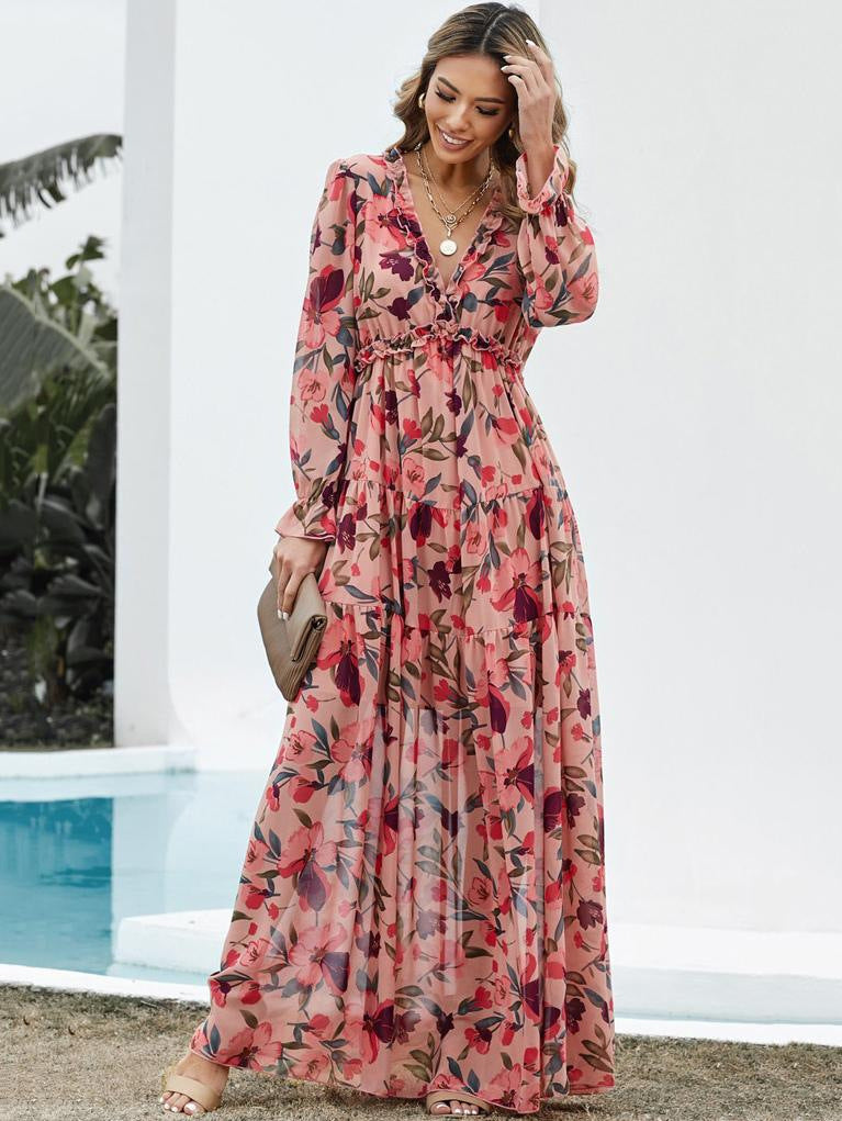 Aurelia | Women’s Floral Wedding Guest Maxi Dress