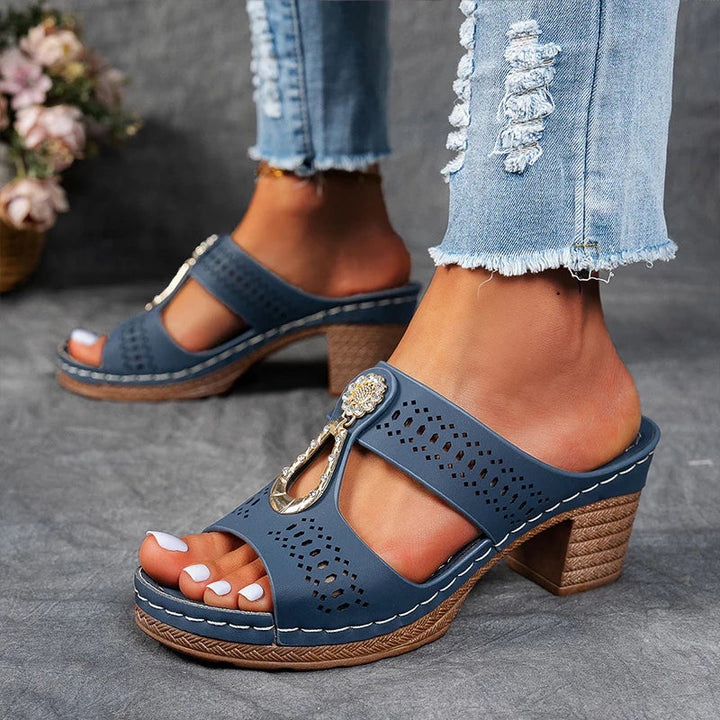 Selene | Elegant Block Heel Sandals