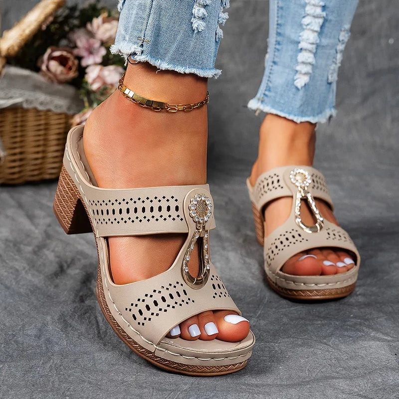 Selene | Elegant Block Heel Sandals