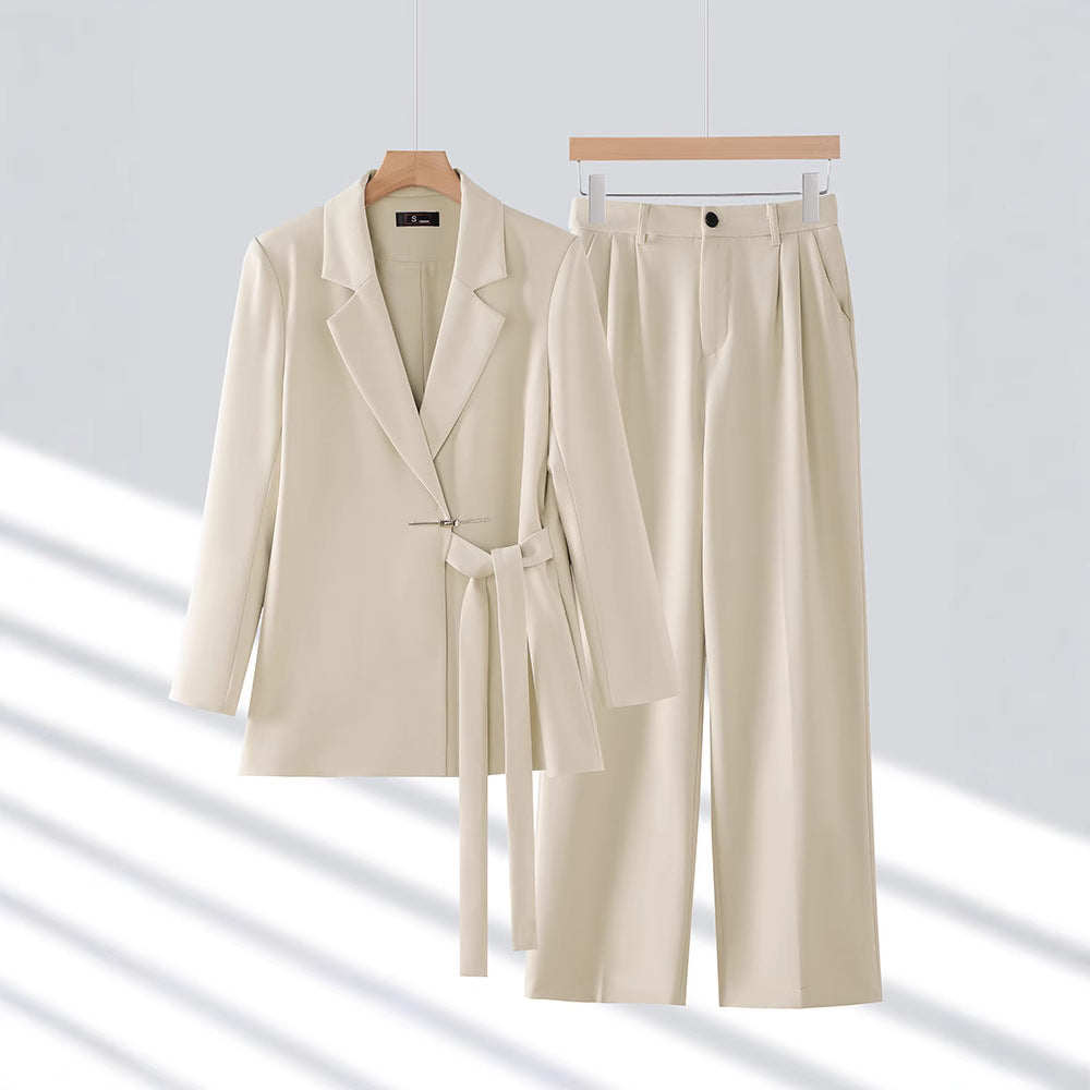 Sienna | Women’s Belted Blazer and Wide Leg Pants Suit