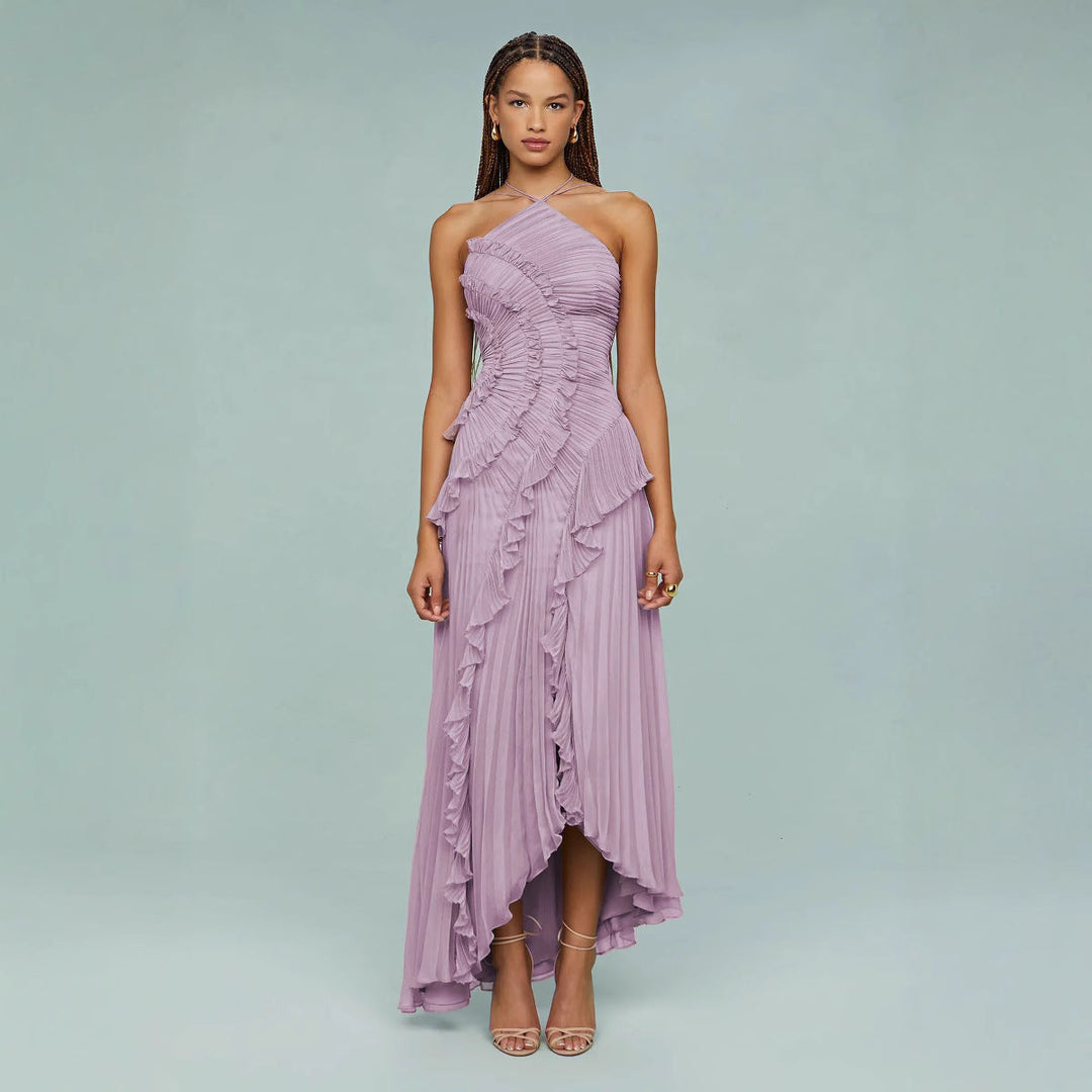 Celestia | Elegant Pleated Evening Dress