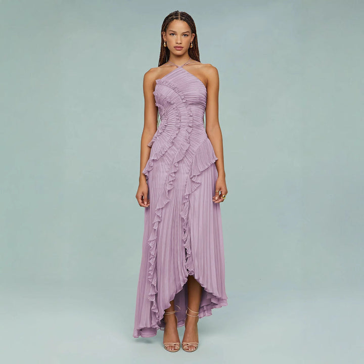 Celestia | Elegant Pleated Evening Dress