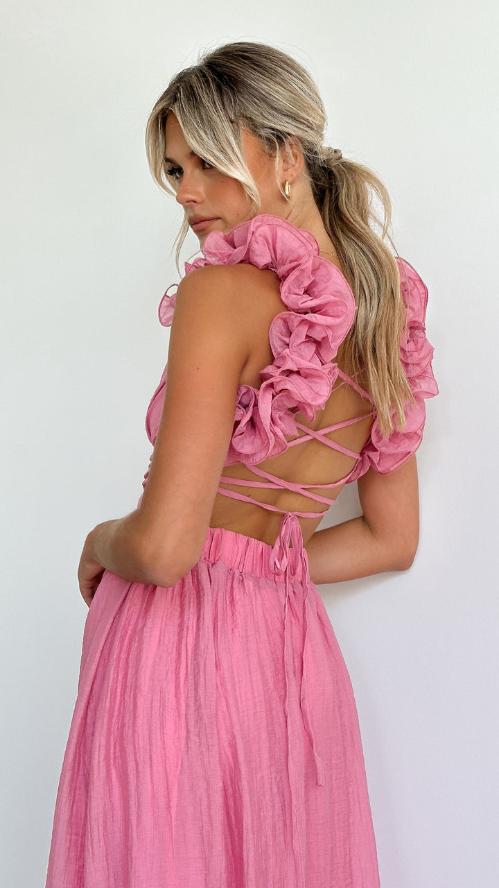 Isalyn | Romantic Flower Strap Dress