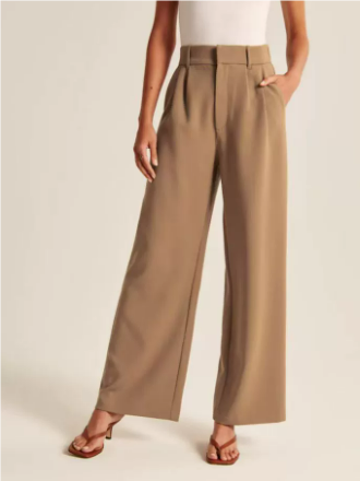 High-Waist Tailored Wide-Leg Pants