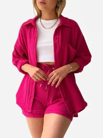 Lyra | Relaxed Overshirt & Shorts Set