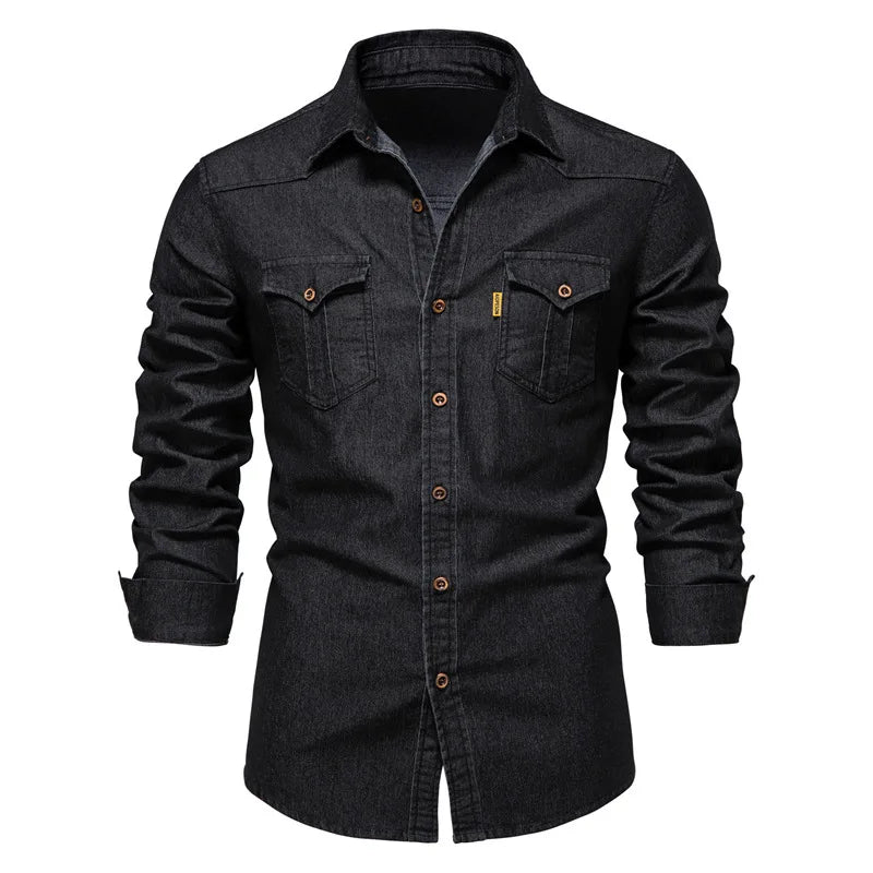 Weston | Men’s Soft-Washed Denim Button-Down Shirt