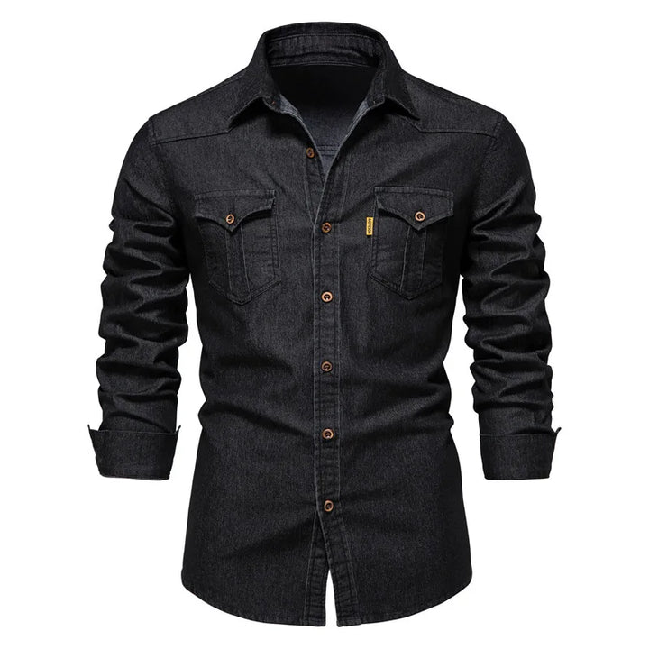Weston | Men’s Soft-Washed Denim Button-Down Shirt